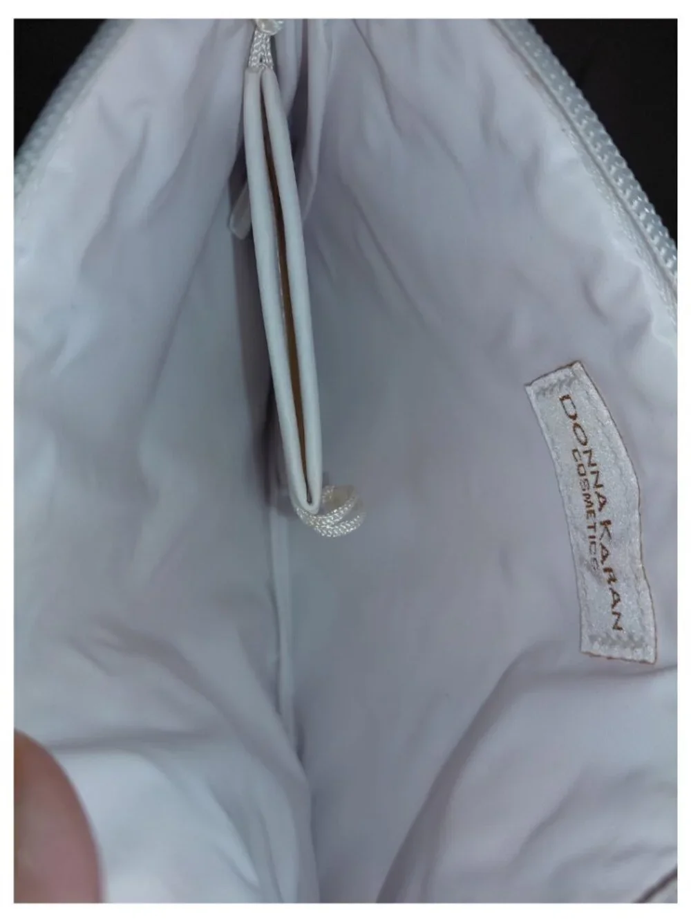 Donna Karan White Cosmetics Bag